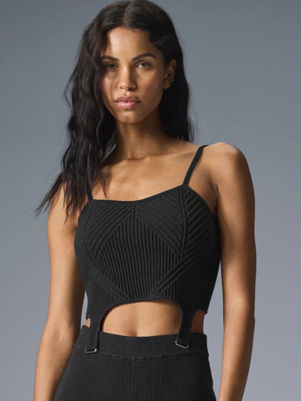 ALO Yoga Denim Knit Garter Tank